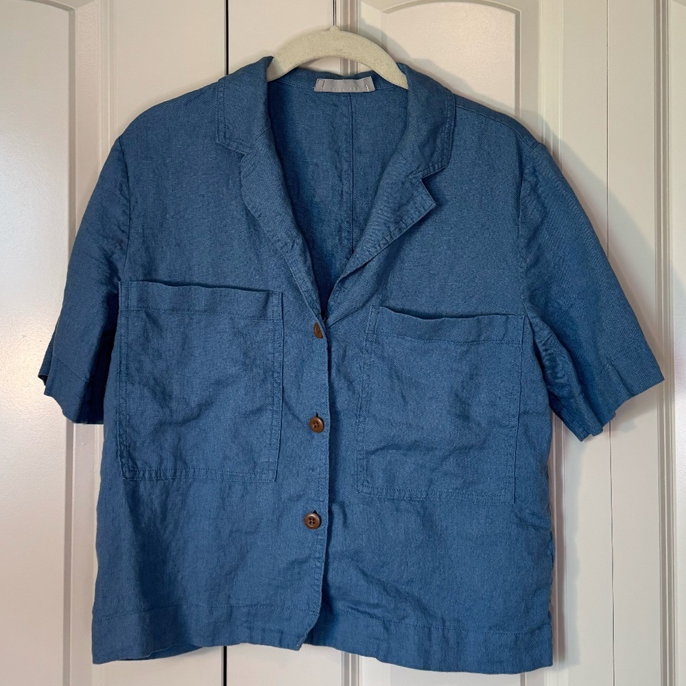 Everlane Indigo Button Down Shirt